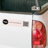 Einfacher QR-Code für Logos und Texte Rosa rot Autoaufkleber (Auf Lkw)
