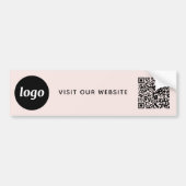 Einfacher QR-Code für Logos und Texte Rosa rot Autoaufkleber (Vorne)