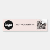 Einfacher QR-Code für Logos und Texte Rosa rot Autoaufkleber (Vorne)