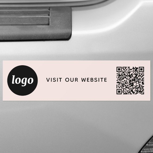 Einfacher QR-Code für Logos und Texte Rosa rot Autoaufkleber
