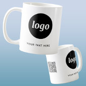 Einfacher QR-Code für Logos und Werbung für Text Kaffeetasse