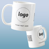 Einfacher QR-Code für Logos und Werbung für Text Kaffeetasse