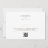 Einfacher QR-Code für moderne Sage Monogram Save t The Date (Rückseite)