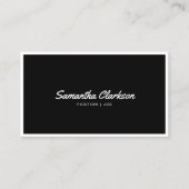 Einfacher QR-Code für Schwarz und Weiß Visitenkarte (Vorderseite)