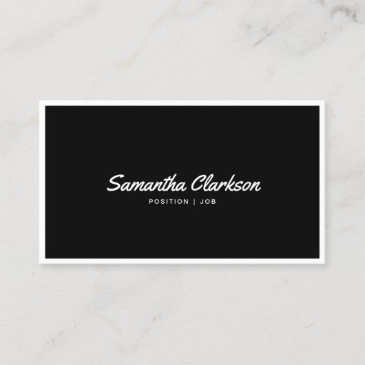 Einfacher QR-Code für Schwarz und Weiß Visitenkarte (Vorderseite)