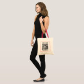 Einfacher QR-Code mit rotem Rand Tragetasche (Vorderseite (Model))