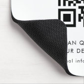 Einfacher QR-Code Moderne Geschäftswerbung Mousepad (Ecke)