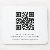 Einfacher QR-Code Moderne Geschäftswerbung Mousepad (Vorne)
