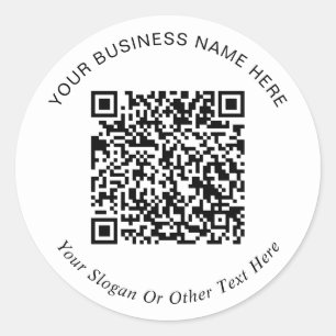 Einfacher QR-Code Runder Aufkleber