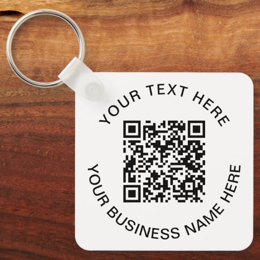Einfacher QR-Code Schlüsselanhänger (Vorderseite)