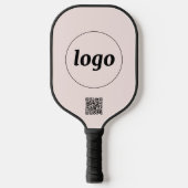 Einfacher QR-Code - Undurchsichtiges Rosa Pickleball Schläger (Vorderseite)