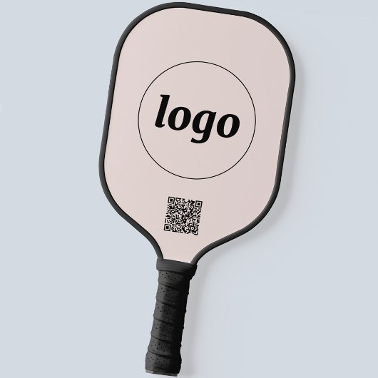 Einfacher QR-Code - Undurchsichtiges Rosa Pickleball Schläger