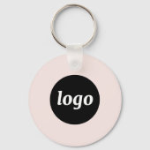 Einfacher QR-Code - Undurchsichtiges Rosa Schlüsselanhänger (Vorderseite)