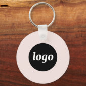 Einfacher QR-Code - Undurchsichtiges Rosa Schlüsselanhänger (Vorderseite)