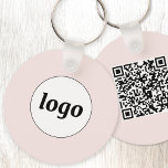 Einfacher QR-Code - Undurchsichtiges Rosa Schlüsselanhänger<br><div class="desc">Fügen Sie Ihr eigenes Logo und QR-Code zu diesem auffallenden minimalistisch beruflichen Design hinzu. Ideal für Mitarbeitermarken oder als Werbeprodukt für Ihre Mitarbeiter,  Kunden und Kunden.</div>