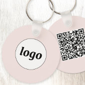 Einfacher QR-Code - Undurchsichtiges Rosa Schlüsselanhänger