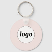 Einfacher QR-Code - Undurchsichtiges Rosa Schlüsselanhänger (Vorderseite)