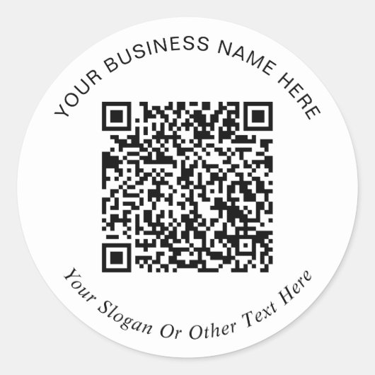 Einfacher QR-Code Werbeartikel Runder Aufkleber (Vorderseite)