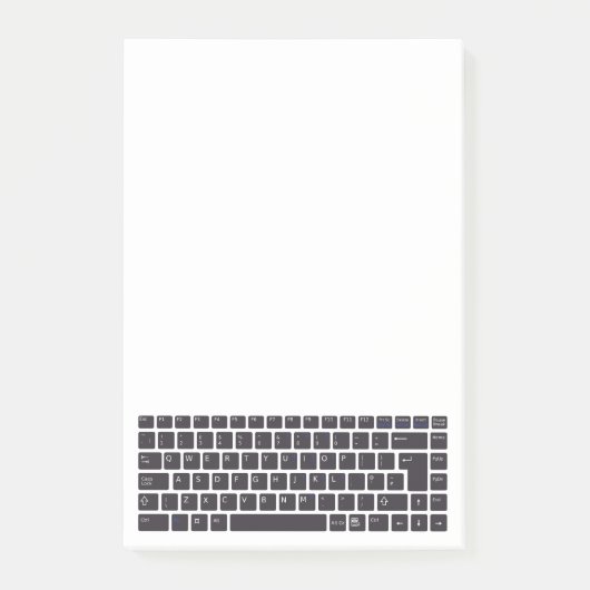 Einfacher QWERTYtastatur-Computer Post-it Klebezettel (Vorderseite)