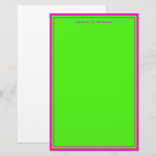 Einfacher Rahmen und BG, schockierend rosa Limon Briefpapier