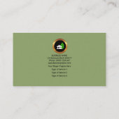 Einfacher rauchiger grüner Laub-Landschaftsmanager Visitenkarte (Rückseite)