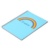 Einfacher Regenbogen personalisiert Notizblock (Linke Seite)