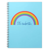 Einfacher Regenbogen personalisiert Notizblock (Vorderseite)