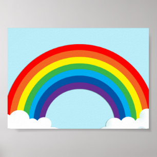 Einfacher Regenbogen Poster