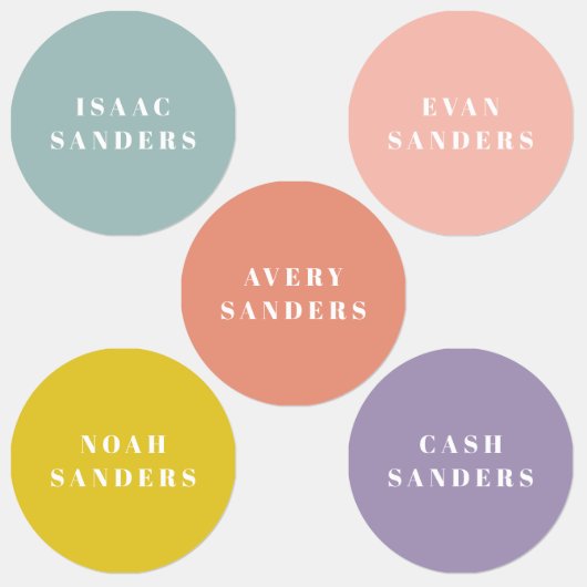 Einfacher Regenbogen Wassersicherer Bekleidungsnam Etiketten (Gruppe)