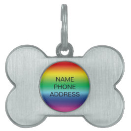 Einfacher Regenbogenname Kontaktinfo Hund Tiermarke
