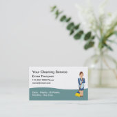 Einfacher Reinigungsservice Visitenkarte (Stehend Vorderseite)