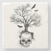 Einfacher Reiter-Logo-Untersetzer Steinuntersetzer (Vorderseite)