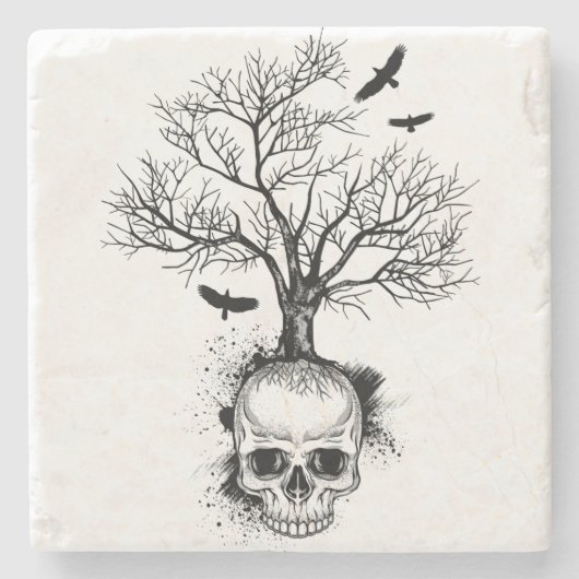 Einfacher Reiter-Logo-Untersetzer Steinuntersetzer (Vorderseite)