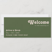 Einfacher Retro Vibe Olive Green Seekarten Header (Vorderseite)