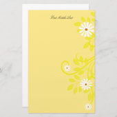 Einfacher Retro-weißer Seitenrand Briefpapier (Vorne/Hinten)