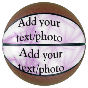 Einfacher rosa lila Glitter Funkeln Namen Text t Basketball