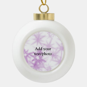 Einfacher rosa lila Glitter Funkeln Namen Text t Keramik Kugel-Ornament