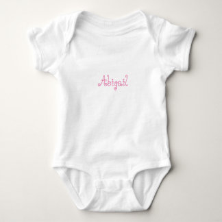 Einfacher rosa personalisierter Name Baby Strampler