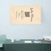 Einfacher rosa QR-Code für Babyparty, Name-Text hi Banner (Messeveranstaltung)