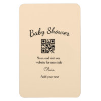 Einfacher rosa QR-Code für Babyparty, Name-Text hi