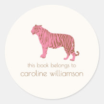 Einfacher Rosa Tiger Benutzerdefiniert Dieses Buch