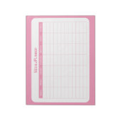 Einfacher rosa Wochenplaner Notizblock (Rotiert)
