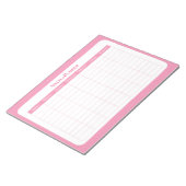 Einfacher rosa Wochenplaner Notizblock (angewinkelt)