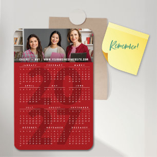 Einfacher roter 2023-Kalender Minimalistischer Fei Magnet