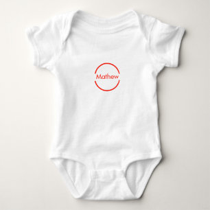 einfacher roter Kreis hinzufügen Baby Strampler