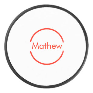 einfacher roter Kreis hinzufügen Eishockey Puck