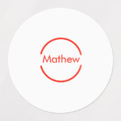 einfacher roter Kreis hinzufügen Etiketten (Design 1)