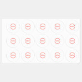 einfacher roter Kreis hinzufügen Etiketten (Blatt)