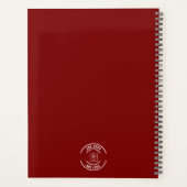 Einfacher roter minimaler benutzerdefinierter Logo Planer (Rückseite)