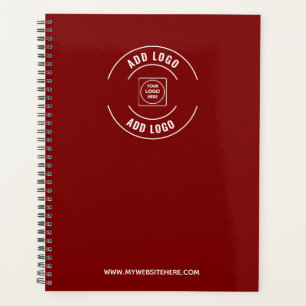 Einfacher roter minimaler benutzerdefinierter Logo Planer